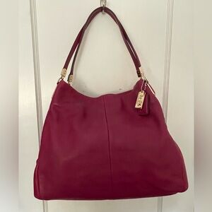 Coach Magenta Madison Phoebe Leather Hobo Bag